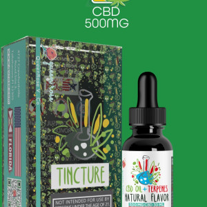 CBD (500 MG) Tincture With  Live Resin 30 Ml