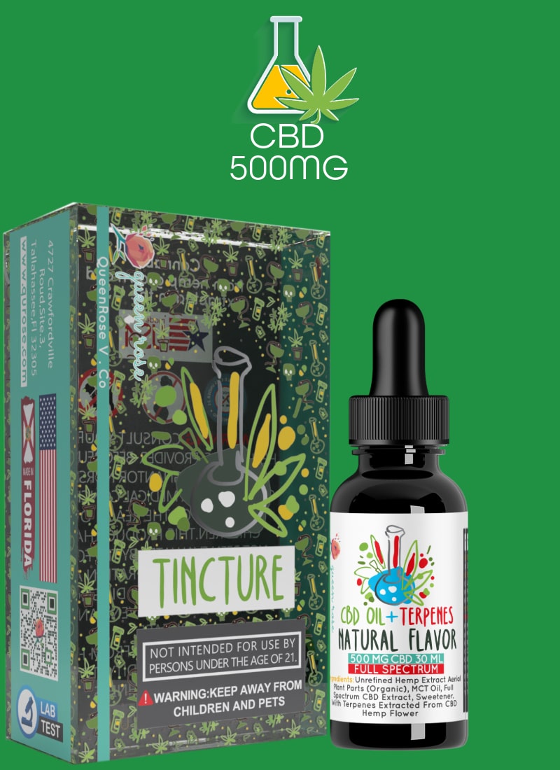 CBD (500 MG) Tincture With  Live Resin 30 Ml