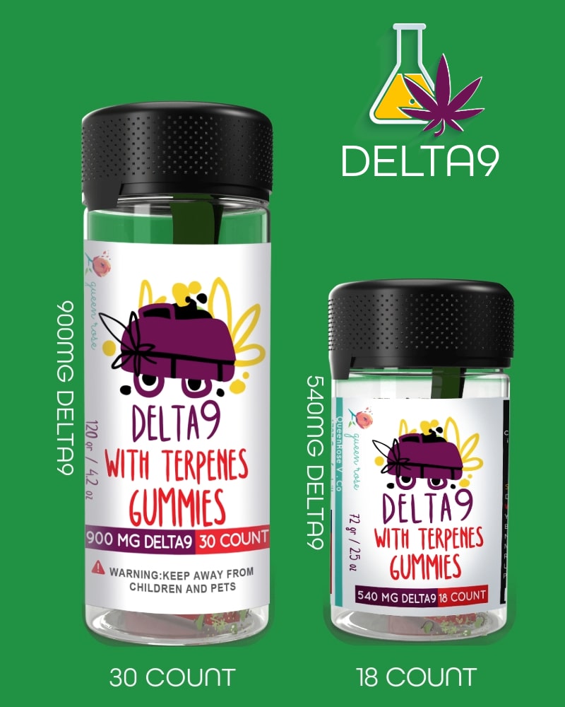 DELTA 9 GUMMEIS With Live Resin 18 Count  25 OZ & 30 Count  42 OZ
