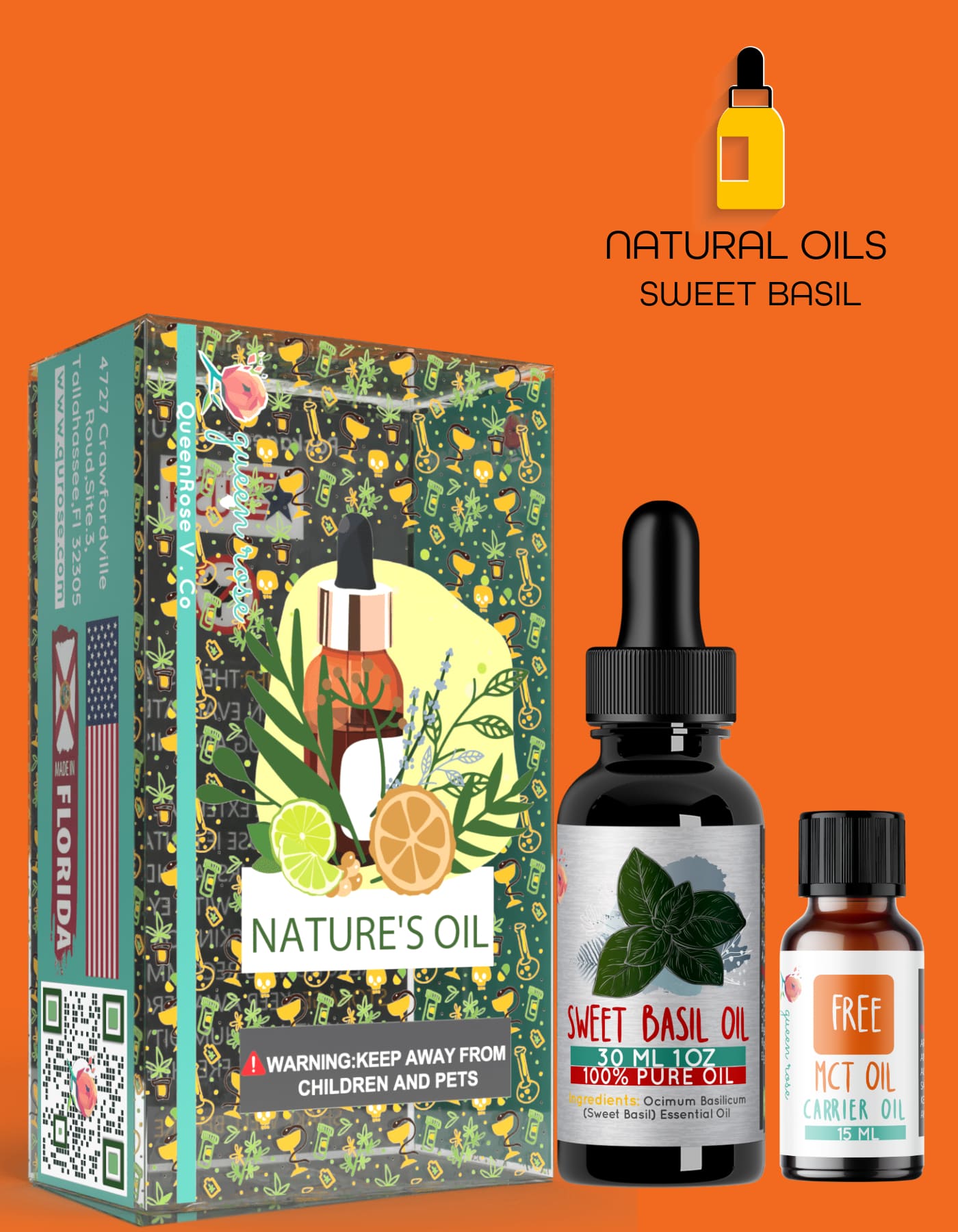 SWEET BASIL ESSENTIAL  OIL 30 Ml & 60 Ml