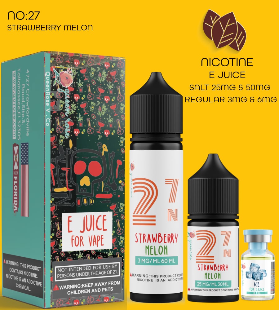 STRAWBERRY MELON  E JUICE FOR VAPE NO:27