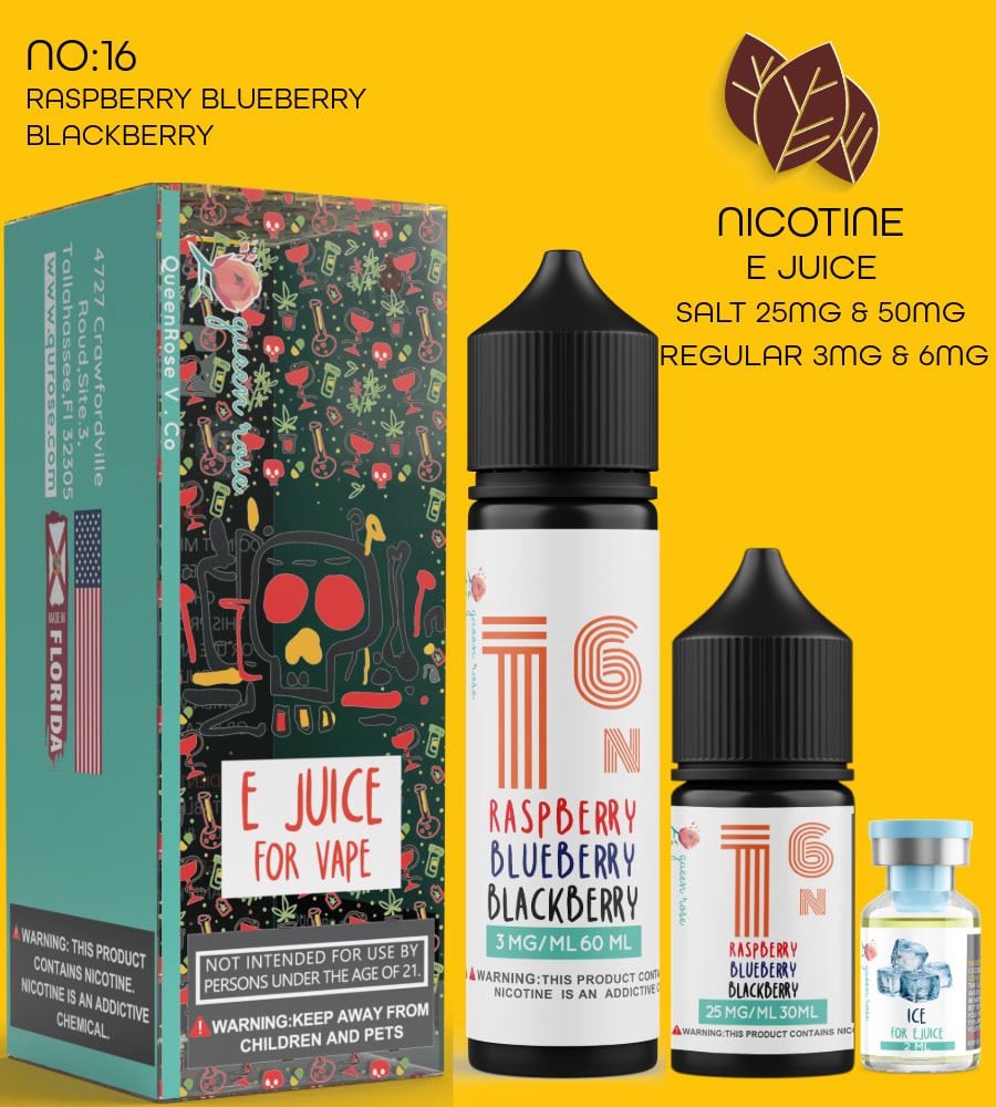 RASPBERRY BLUEBERRY BLACKBERRY E JUICE FOR VAPE NO:16