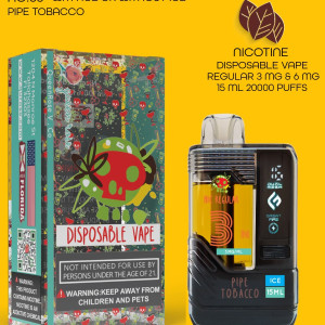 PIPE TOBACCO  20000 PUFFS VAPE NICOTINE REGULAR WITH ICE OR WITHOUT ICE 15 ML NO:03