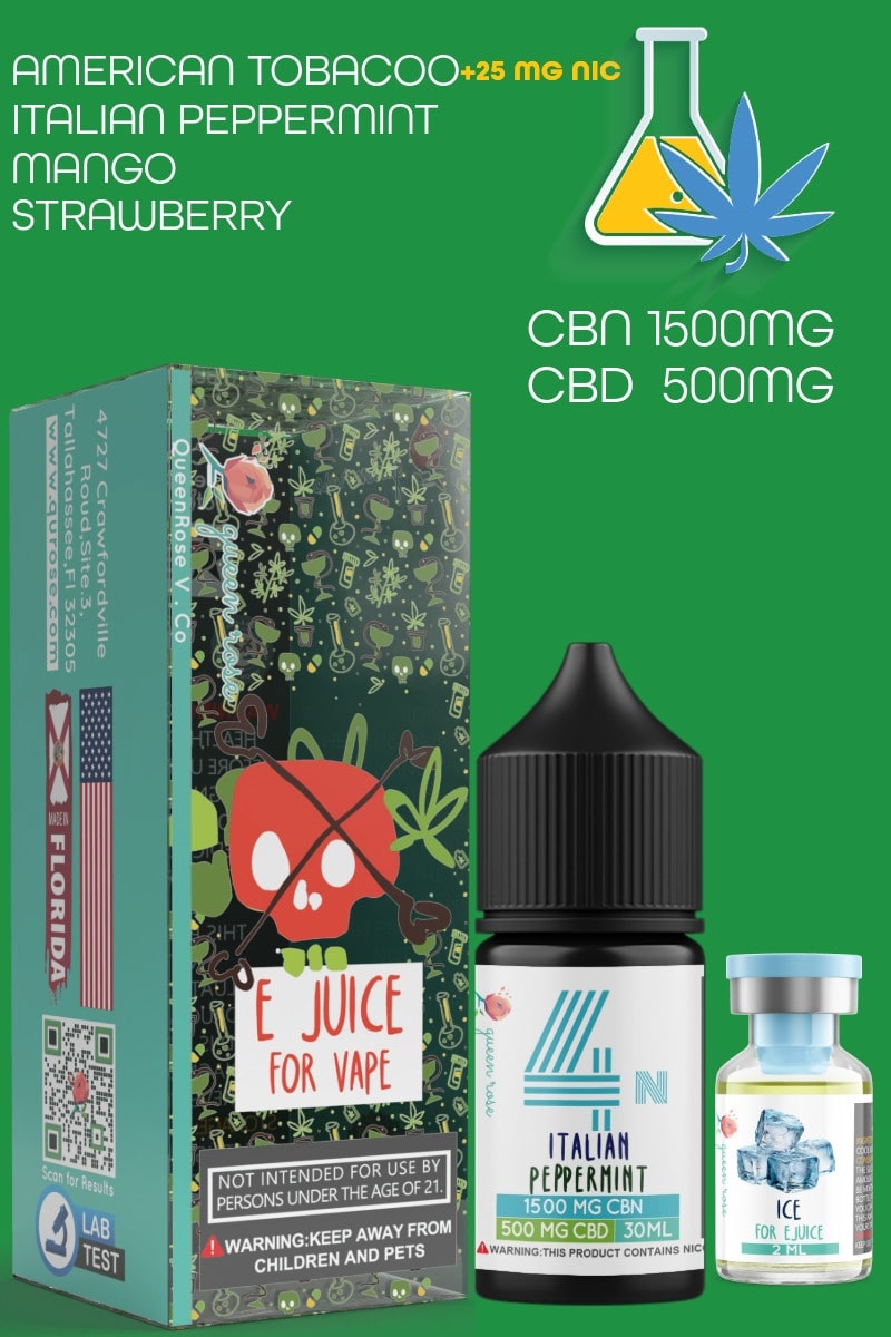 CBN (1500 MG) + CBD  (500 MG)   E JUICE FOR VAPE  30 ML