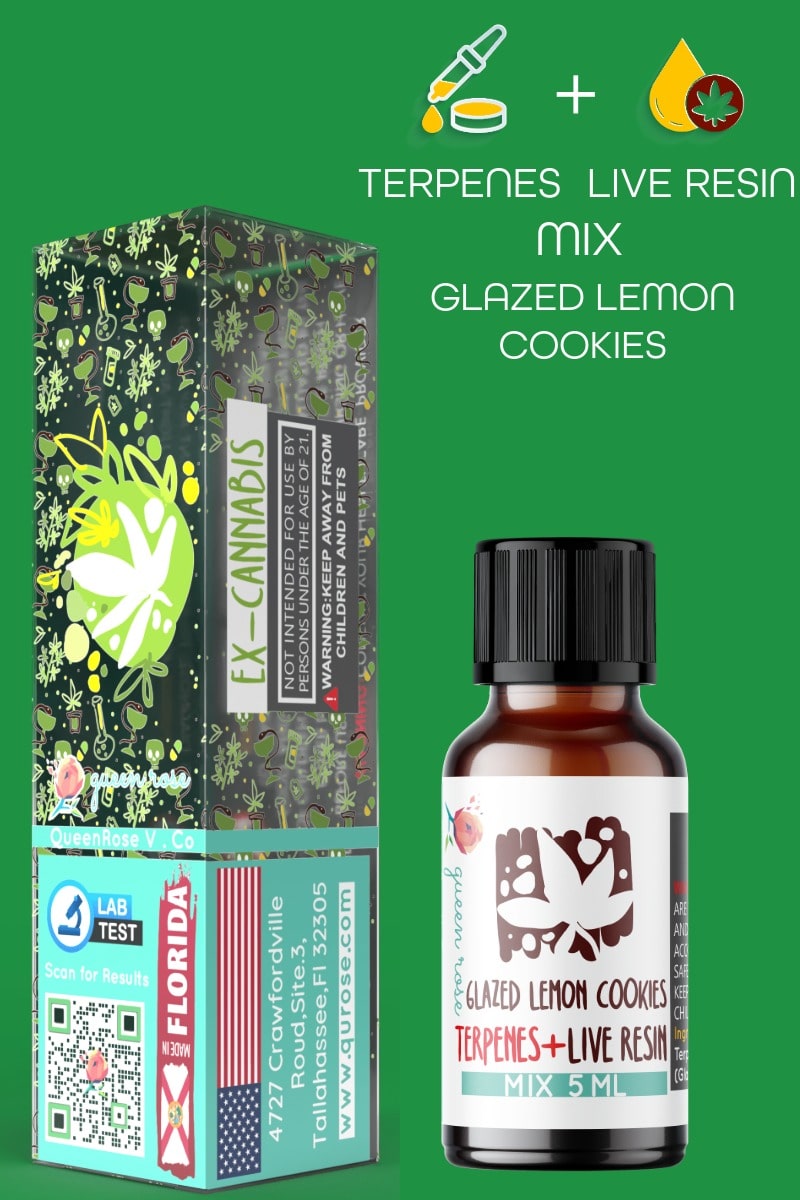 GLAZED LEMON COOKIES MIX NATURAL TERPENES WITH LIVE RESIN ( READY FOR MIXING ) 5ML - 10 ML - 15ML