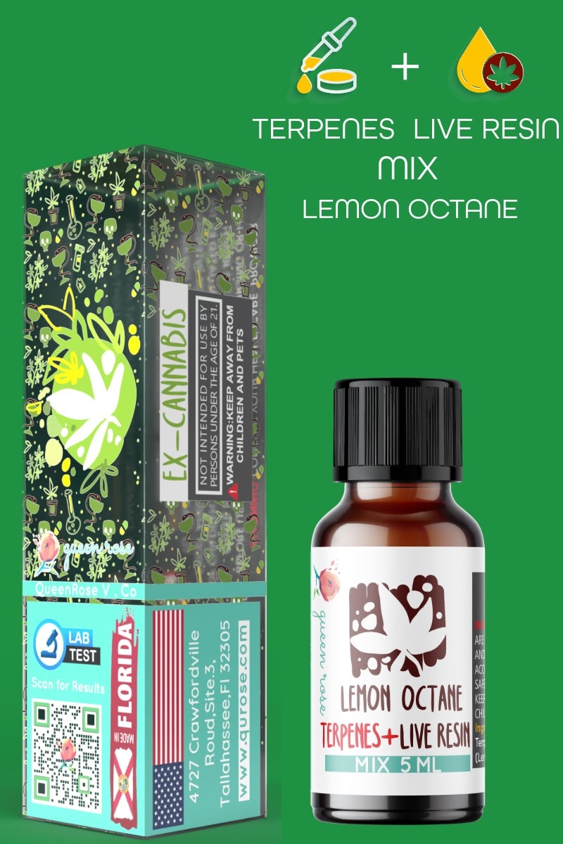 LEMON OCTANE MIX NATURAL TERPENES WITH LIVE RESIN ( READY FOR MIXING ) 5ML - 10 ML - 15ML