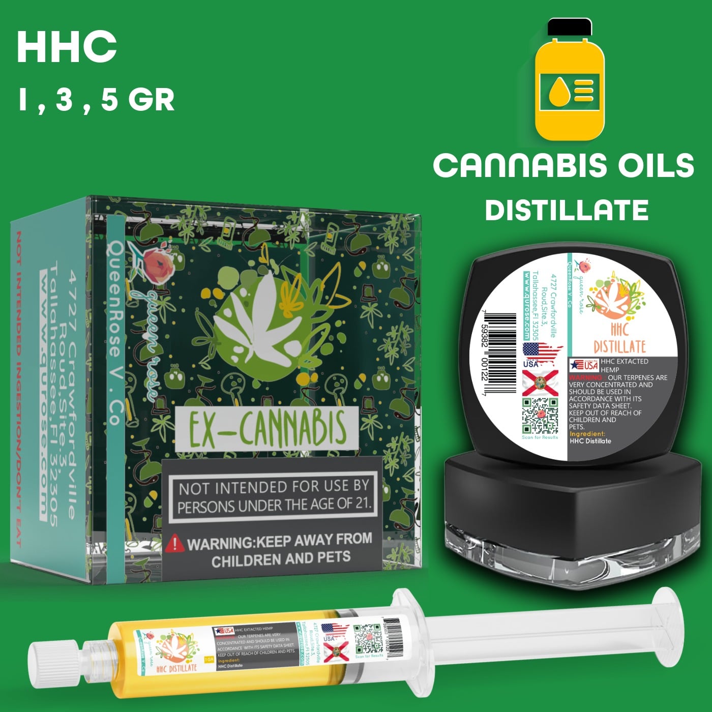 HHC DISTILLATE 1-3-5 Gr