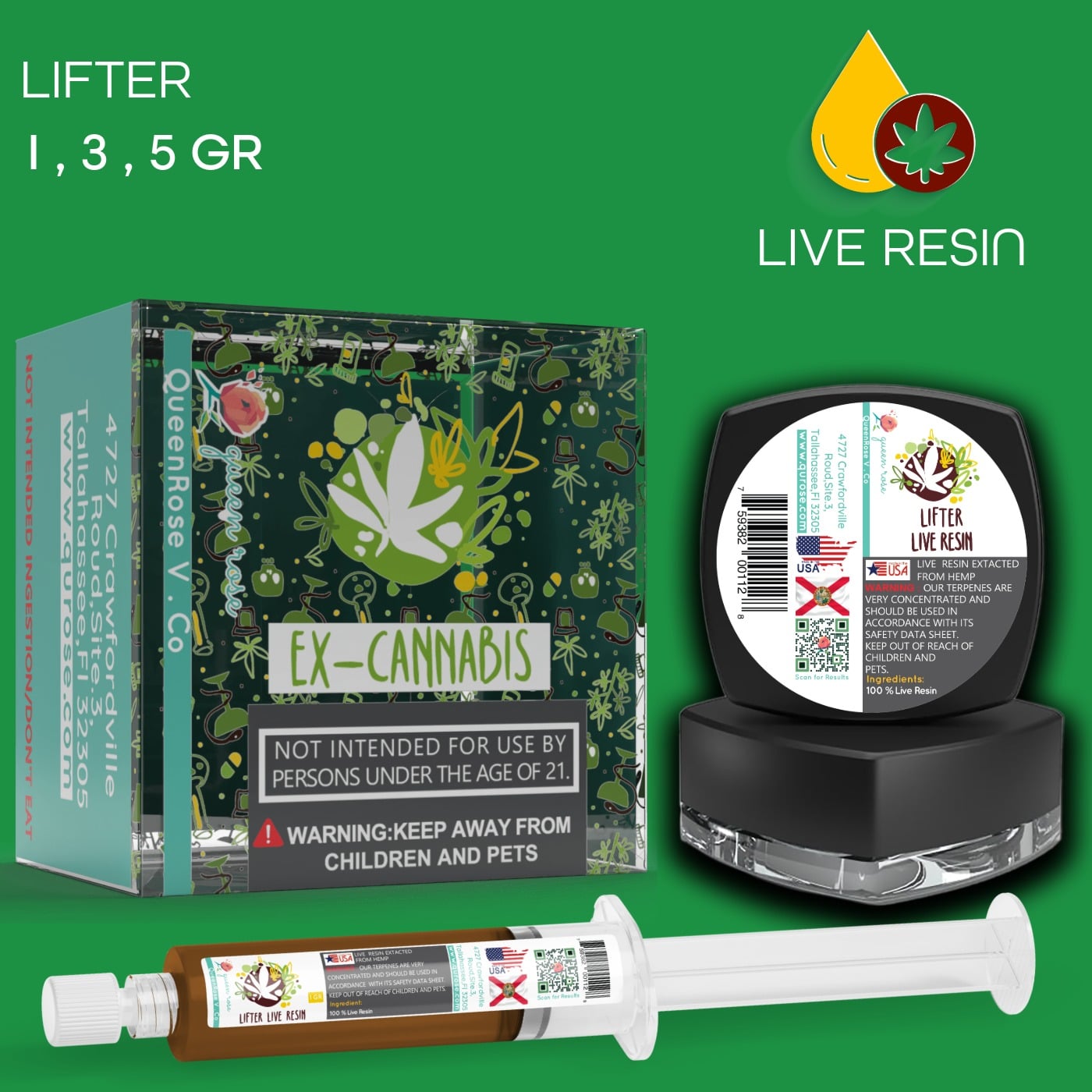 LIFTER  LIVE RESIN ( READY FOR MIXING ) 1-3-5 Gr