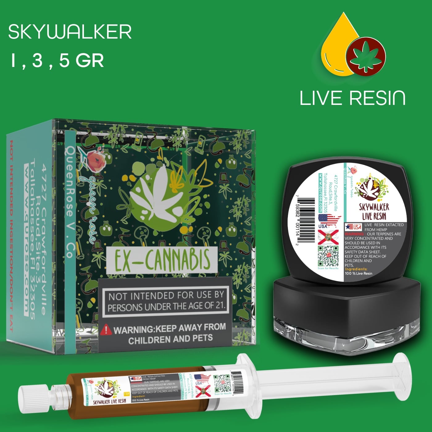 SKYWALKER  LIVE RESIN ( READY FOR MIXING ) 1-3-5 Gr